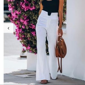 Shayne Ramie + Cotton High Rise flared pants